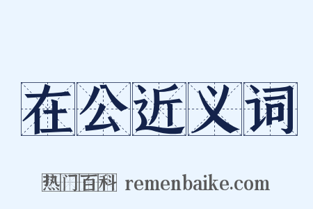 在公近义词是什么意思的图片